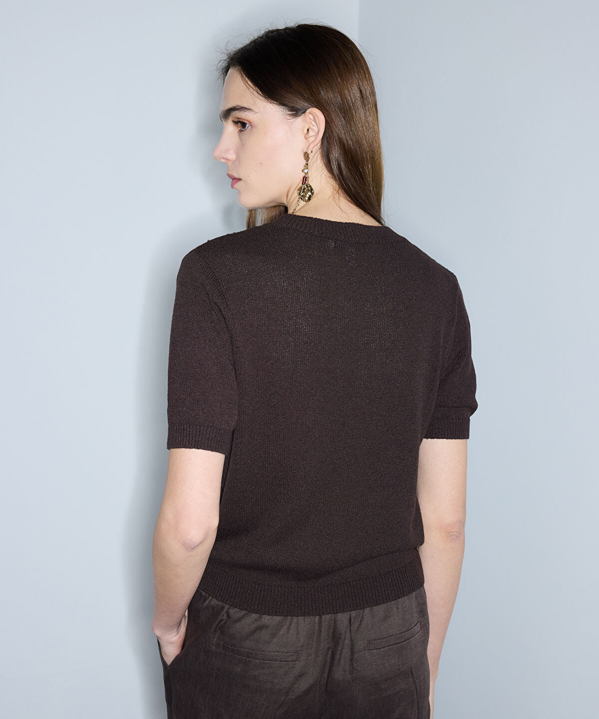 Zoomed Sequinned Knit Top
