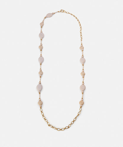 Mixed-Bead Stainless Steel Necklace