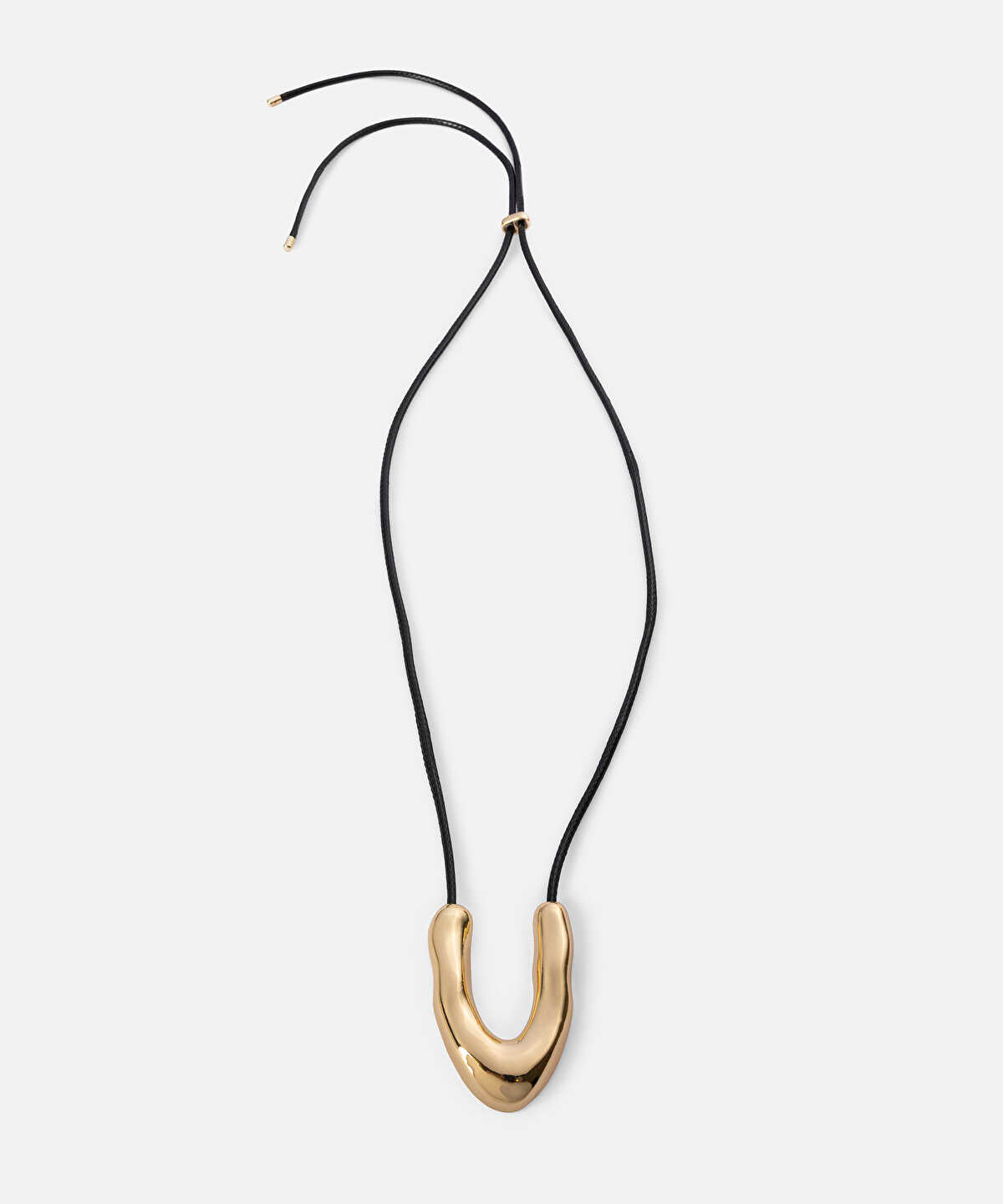Metal-Pendant Cord Necklace