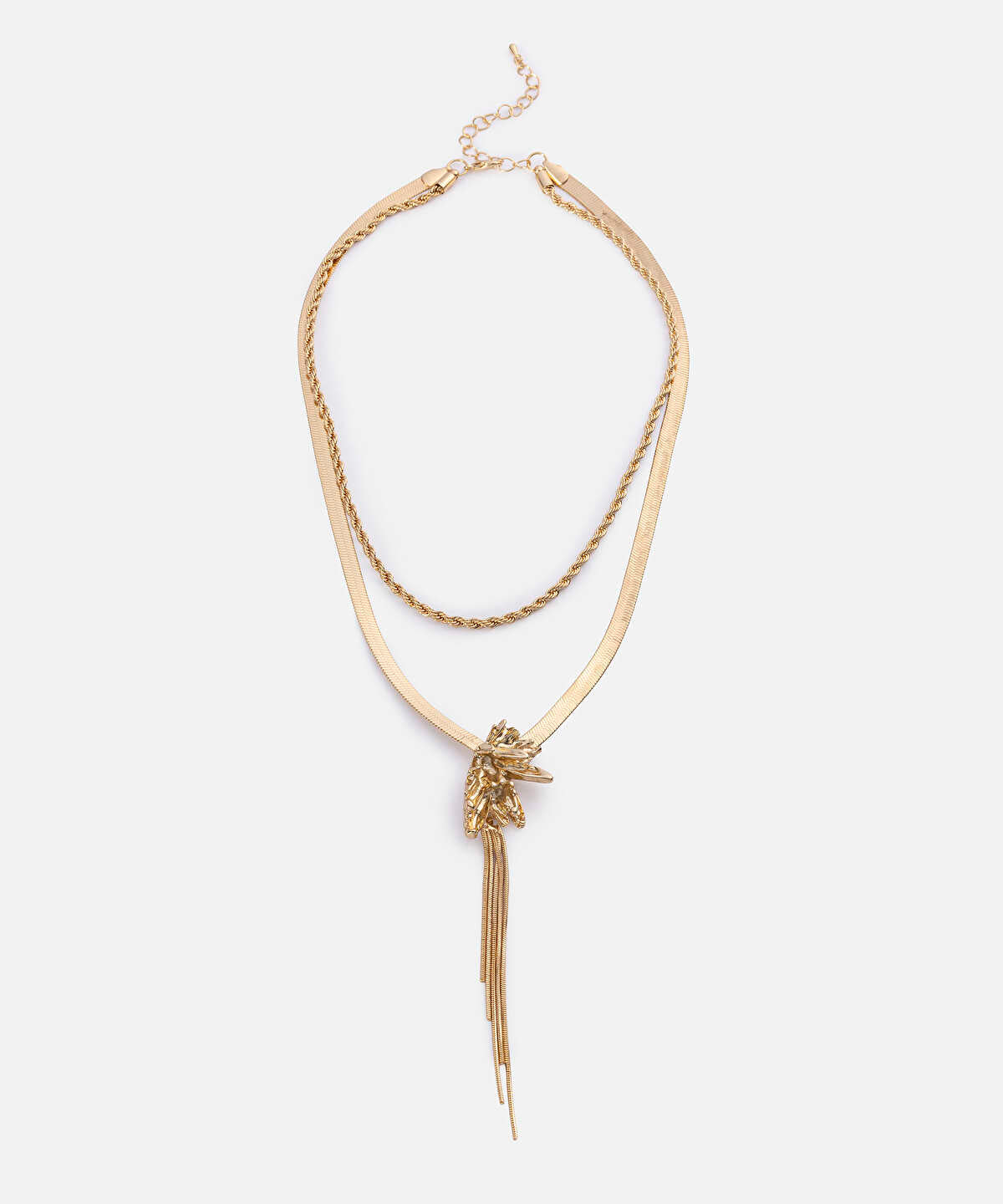 Zoomed Fringed Layered Necklace