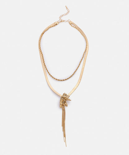 Fringed Layered Necklace