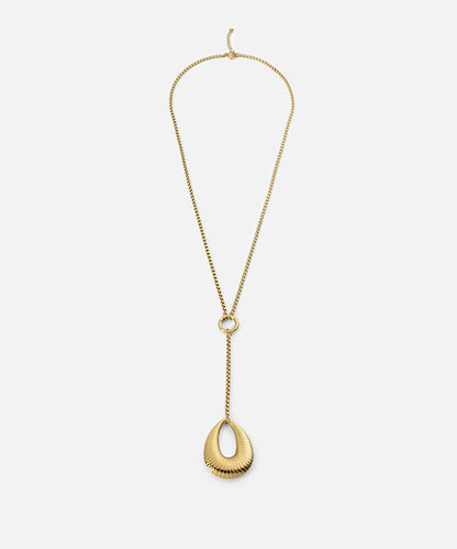 Textured Stainless Steel Necklace