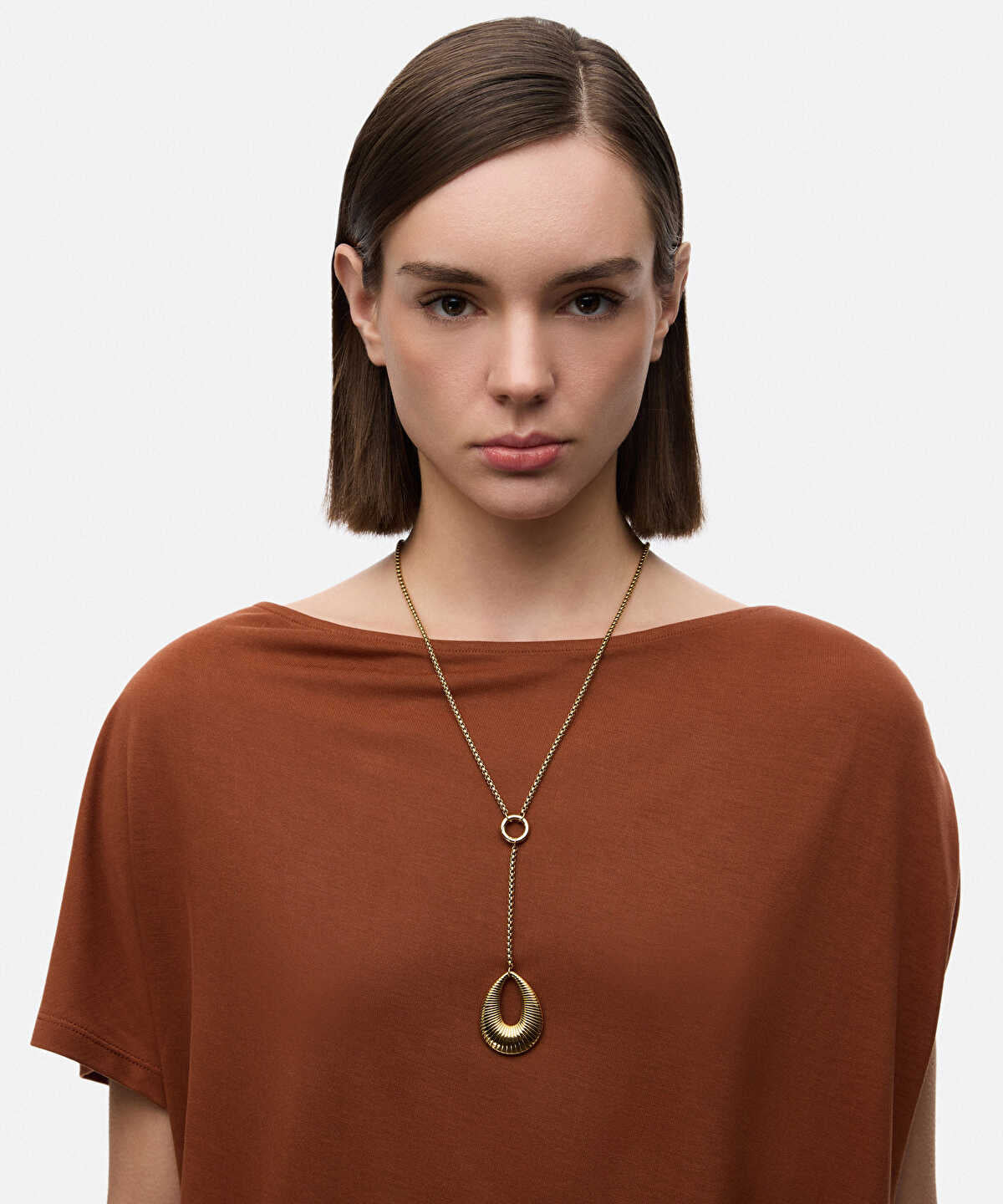 Textured Stainless Steel Necklace
