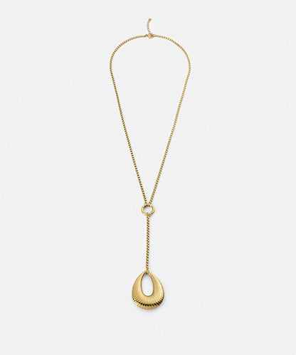 Textured Stainless Steel Necklace