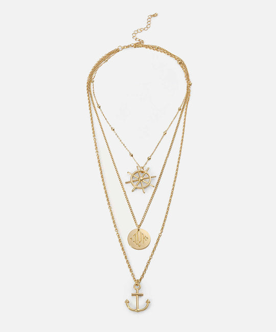 Multi-Charm Layered Necklace