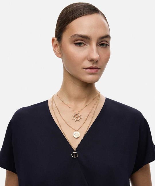 Multi-Charm Layered Necklace