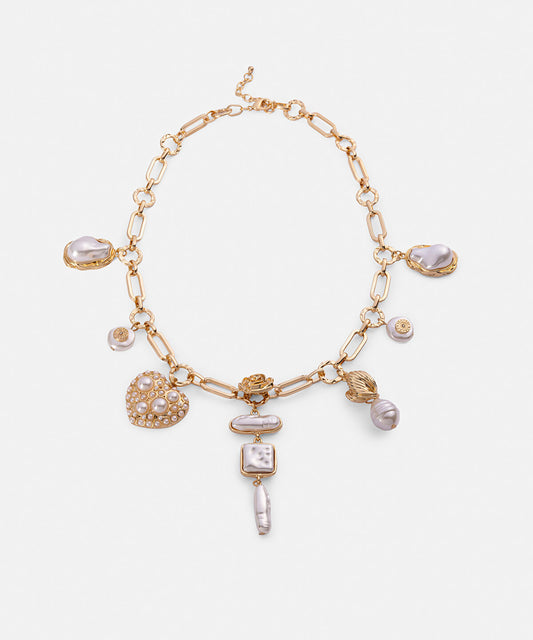Multi-Charm Chain Necklace