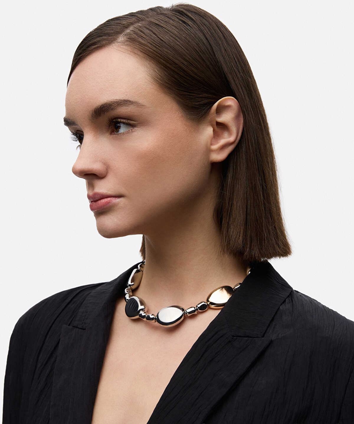 Zoomed Multi-Piece Two-Tone Necklace