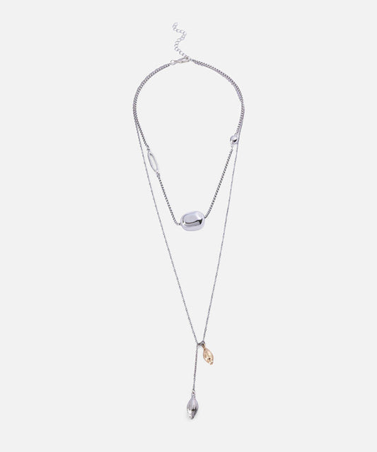 Two-Tone Combination Chain Necklace