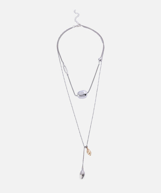 Two-Tone Combination Chain Necklace