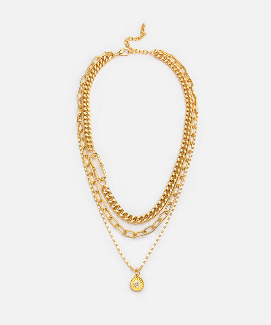 Rhinestone Chain Necklace Set