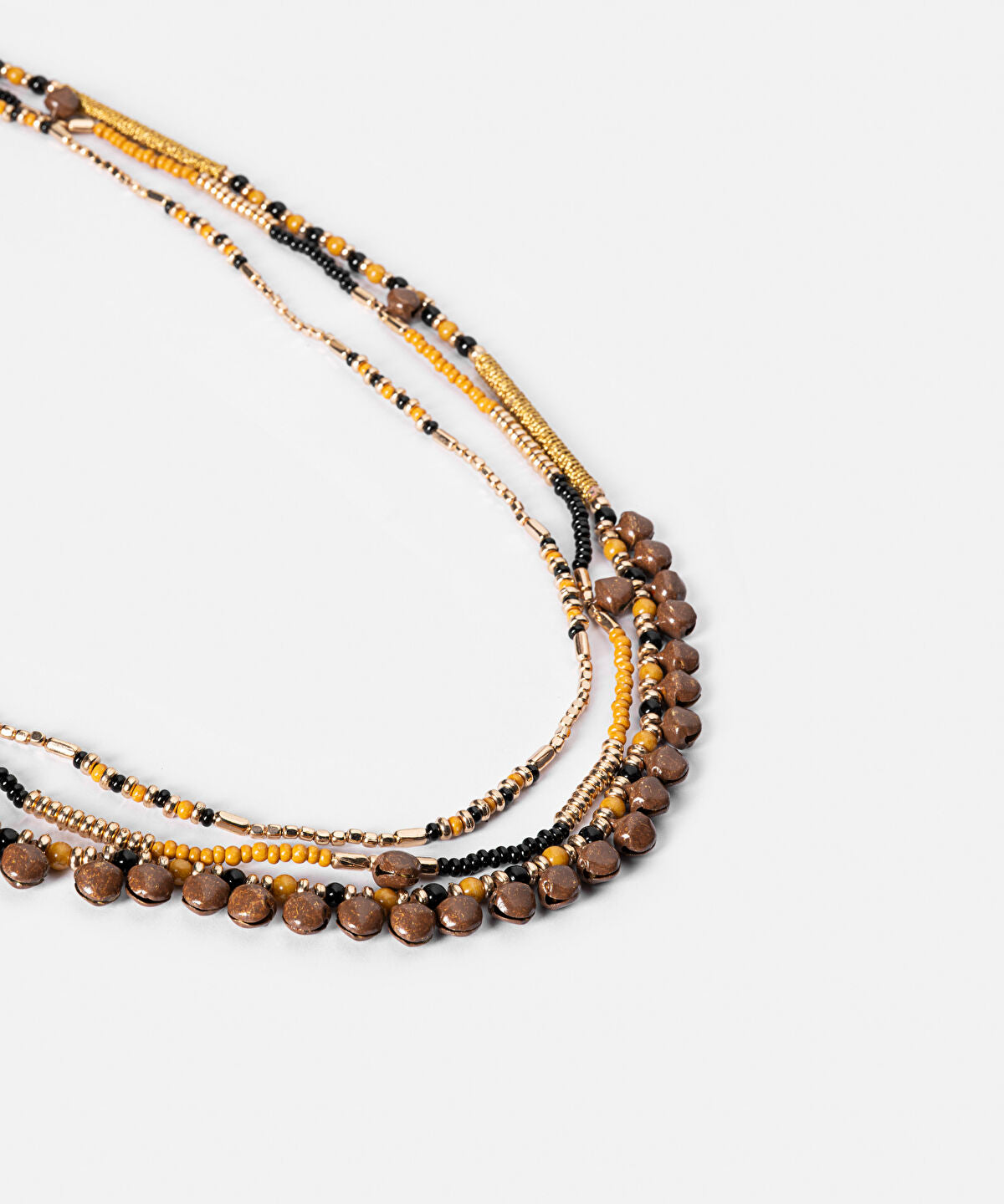 Zoomed Mixed Beaded Long Necklace Set