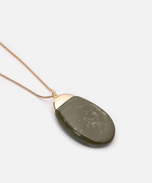 Resin Pendant Long Necklace