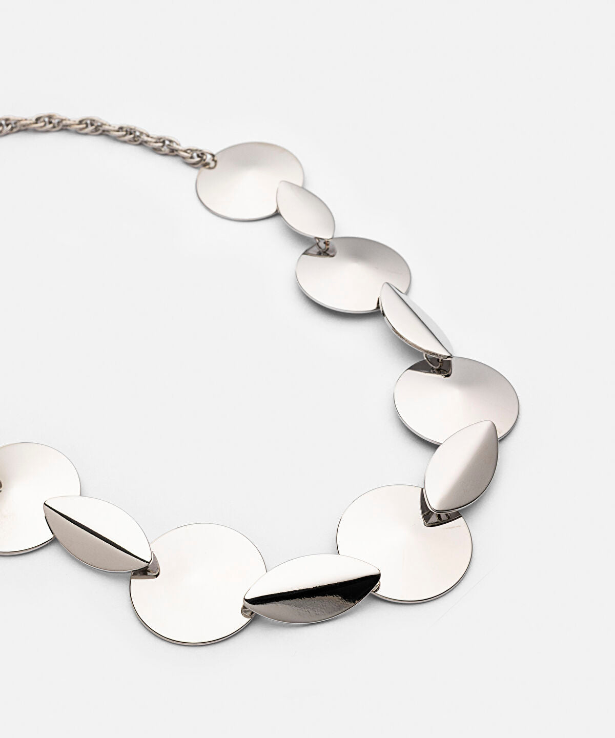 Mixed Form Metal Necklace