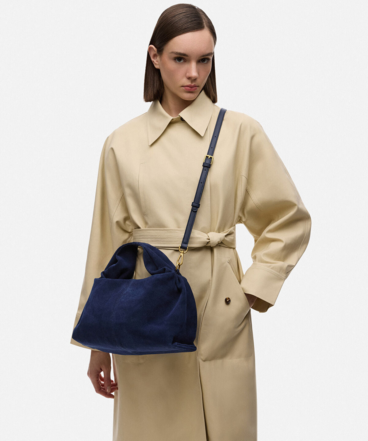 Zoomed Boho Slouchy Suede Bag