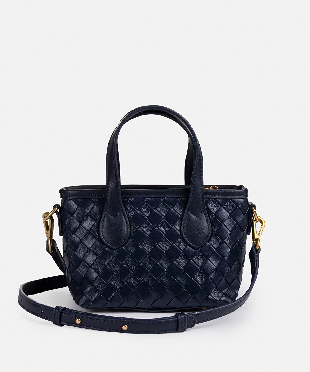 Zoomed Lattice Top Handle Bag