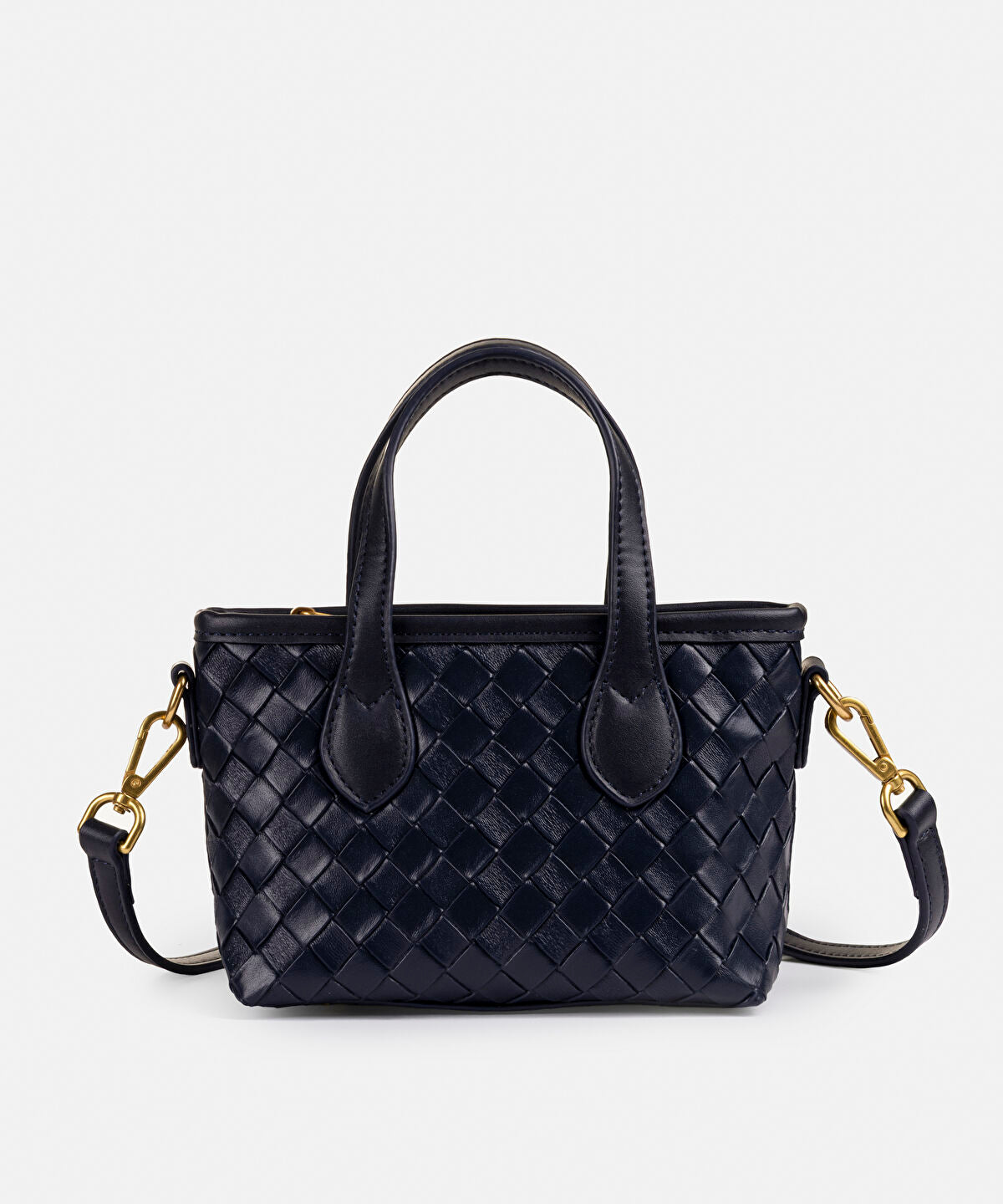 Zoomed Lattice Top Handle Bag