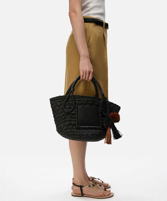 Contrast Tassel Bag
