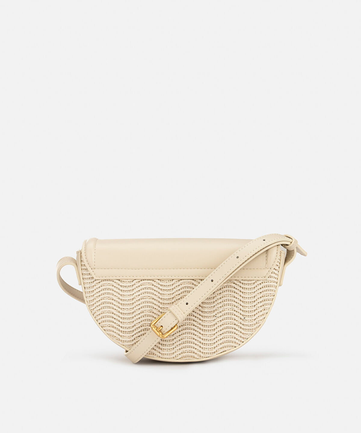Zoomed Metal Buckle Contrast Texture Bag