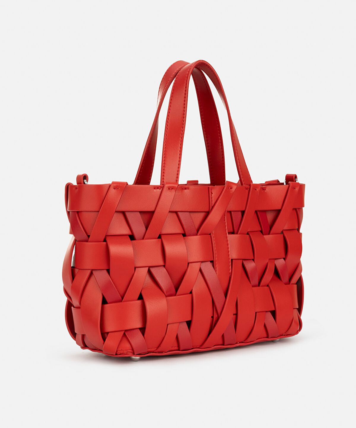 Zoomed Double Handle Woven Bag