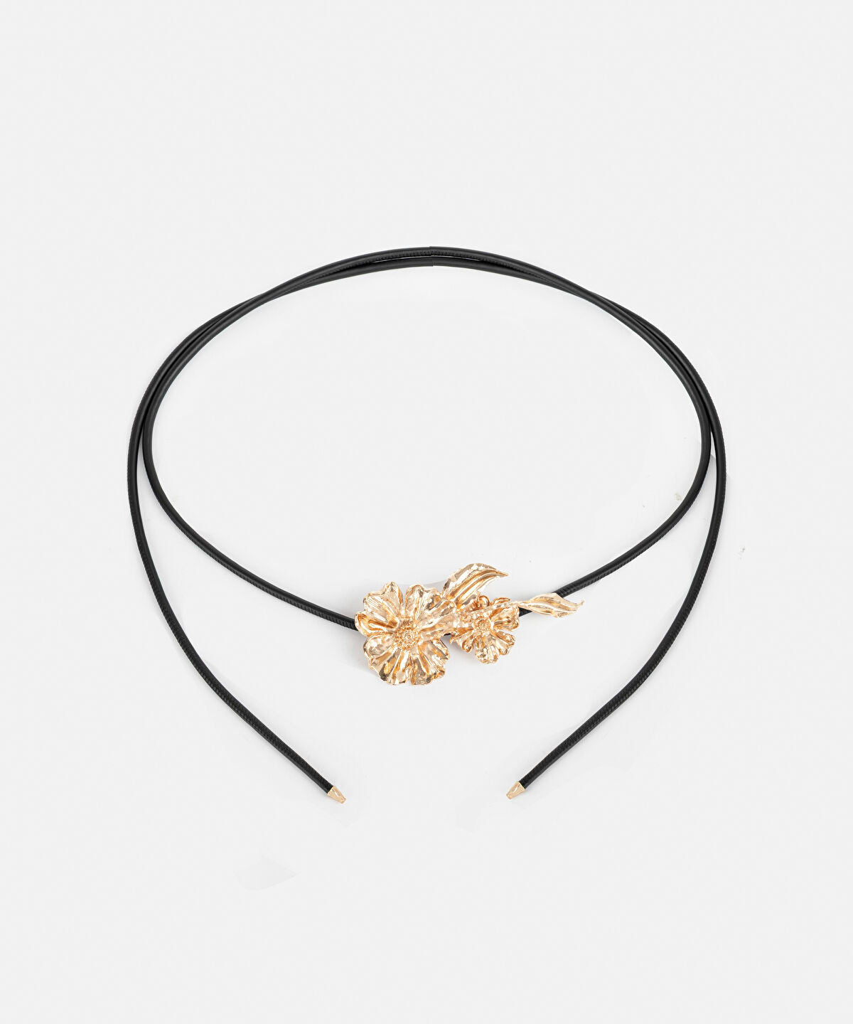 Zoomed Cord Belt with Flowers