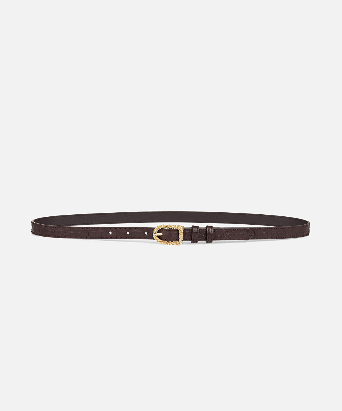 Zoomed Textured Metal Buckle Belt