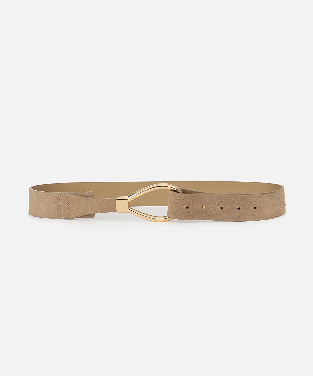 Leather Belt with Metal Buckle