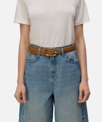 Woven Belt with Metal Buckle