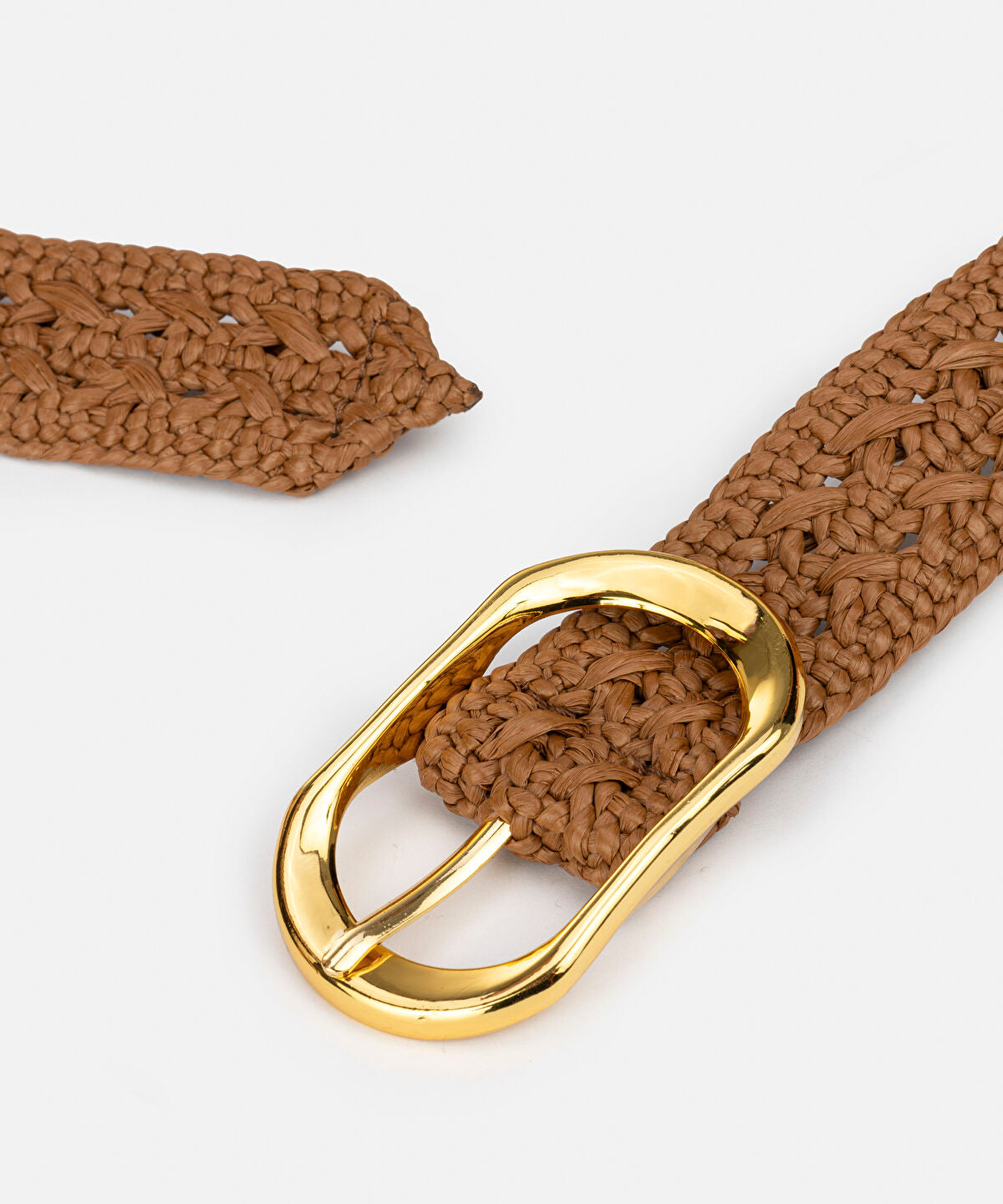 Zoomed Woven Belt with Metal Buckle