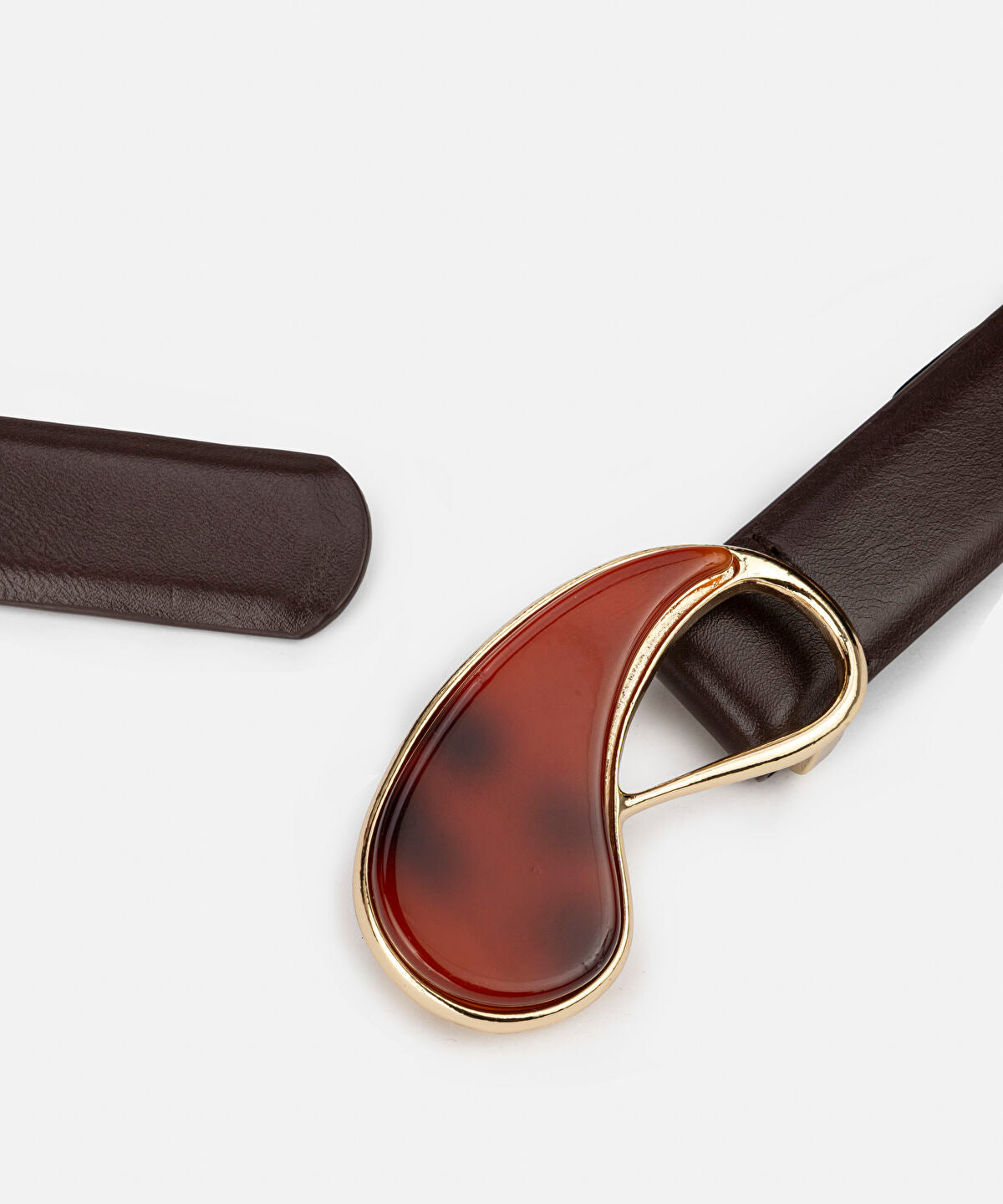 Zoomed Acrylic Detail Buckle Belt