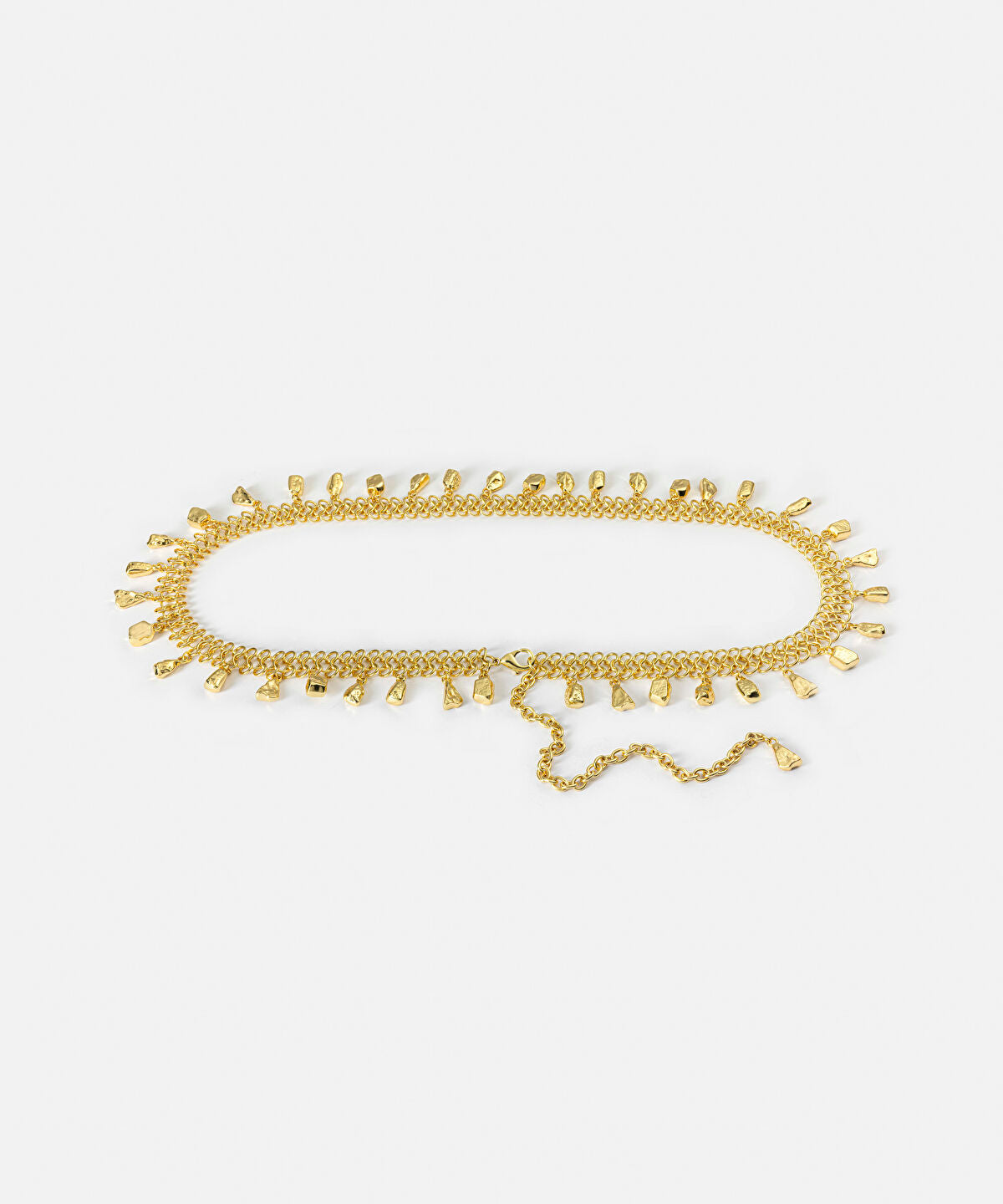 Zoomed Dangling Detail Metal Belt