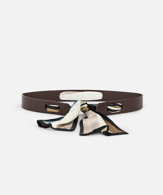 Striped Fabric Combination Belt