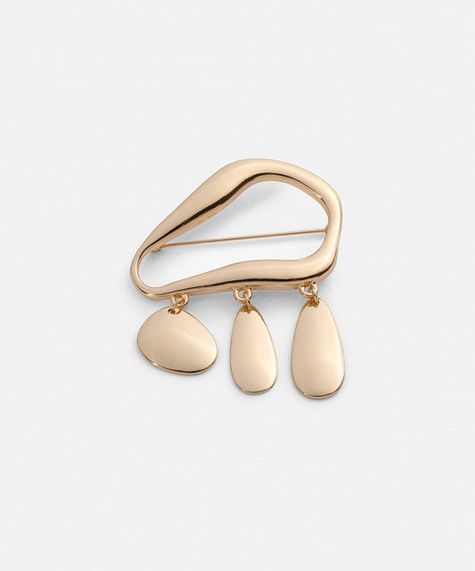 Gold-Tone Dangle Brooch