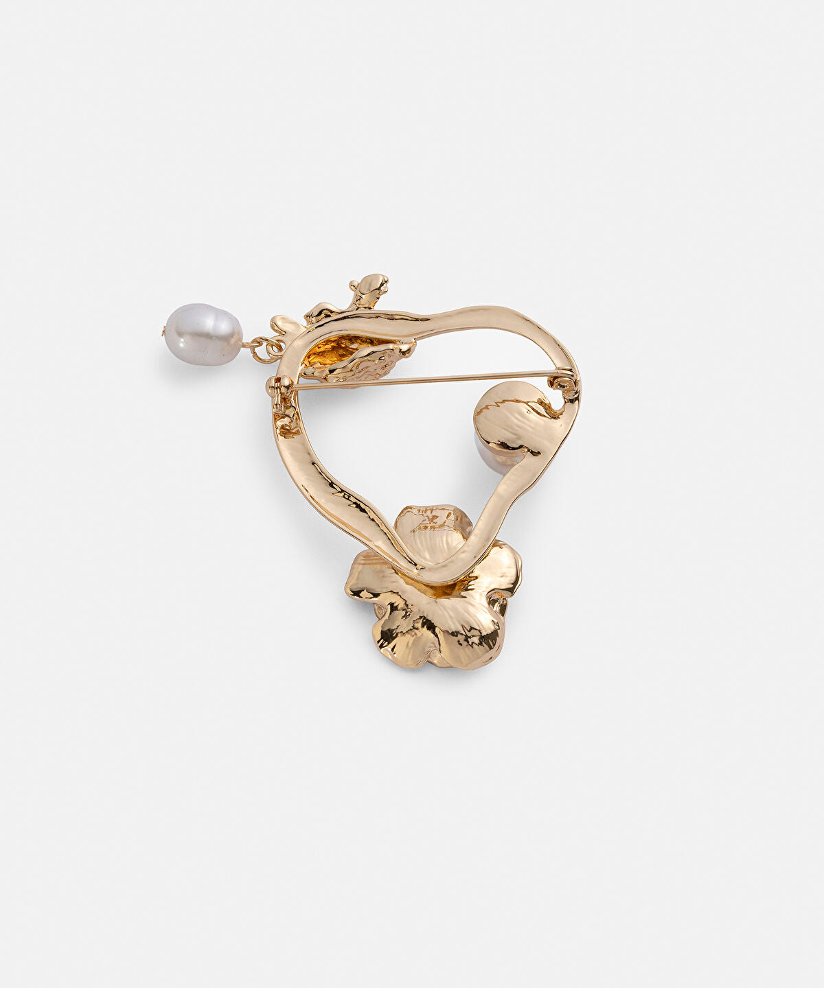 Zoomed Faux Pearl Brooch