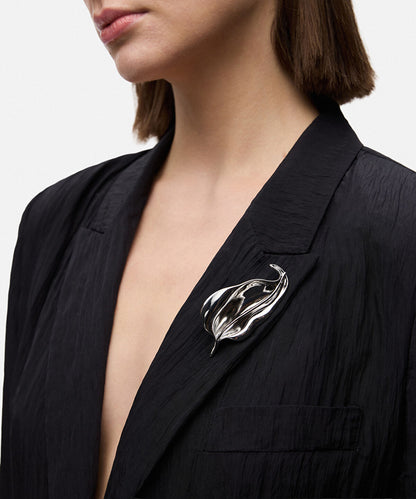 Textured Leaf Brooch