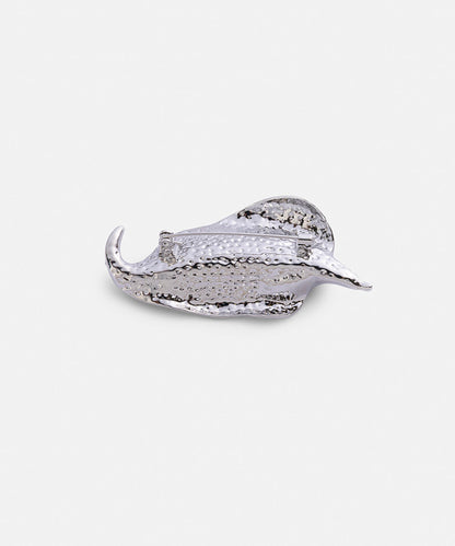 Textured Leaf Brooch