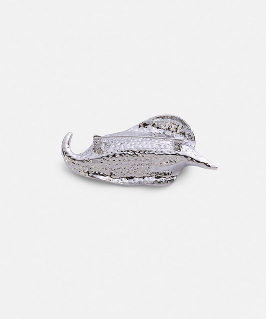 Textured Leaf Brooch