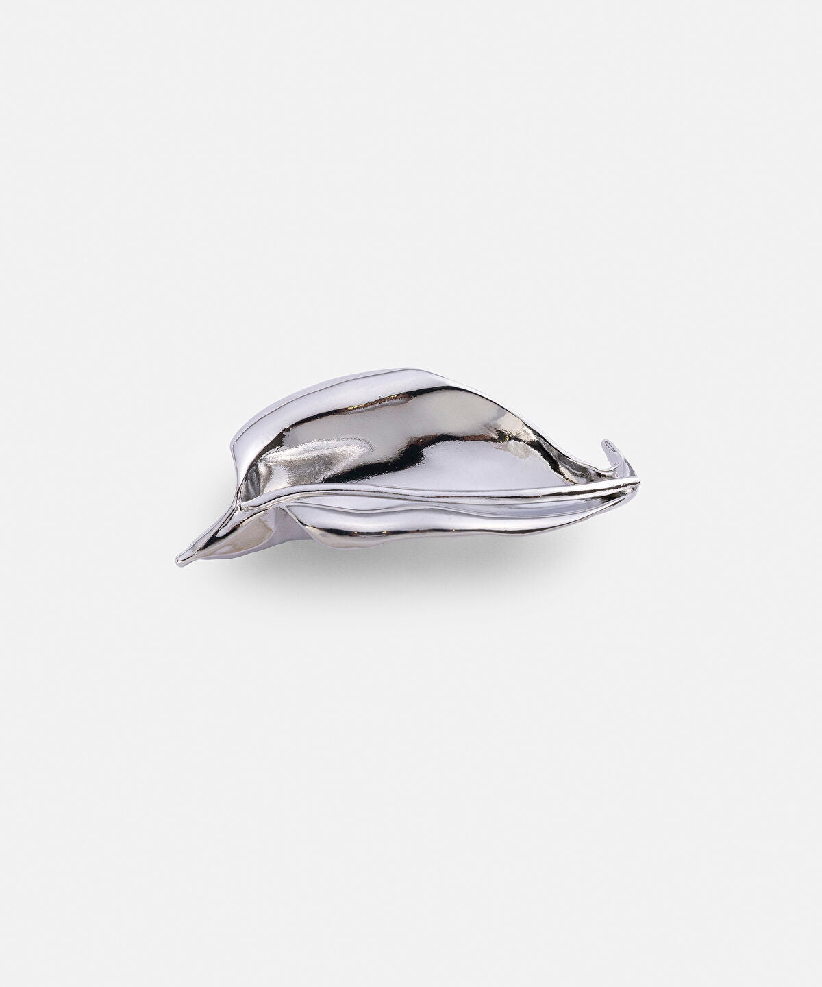 Zoomed Textured Leaf Brooch