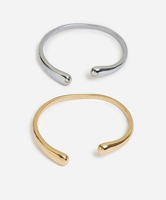 Pack of Two Combined Rigid Bracelets
