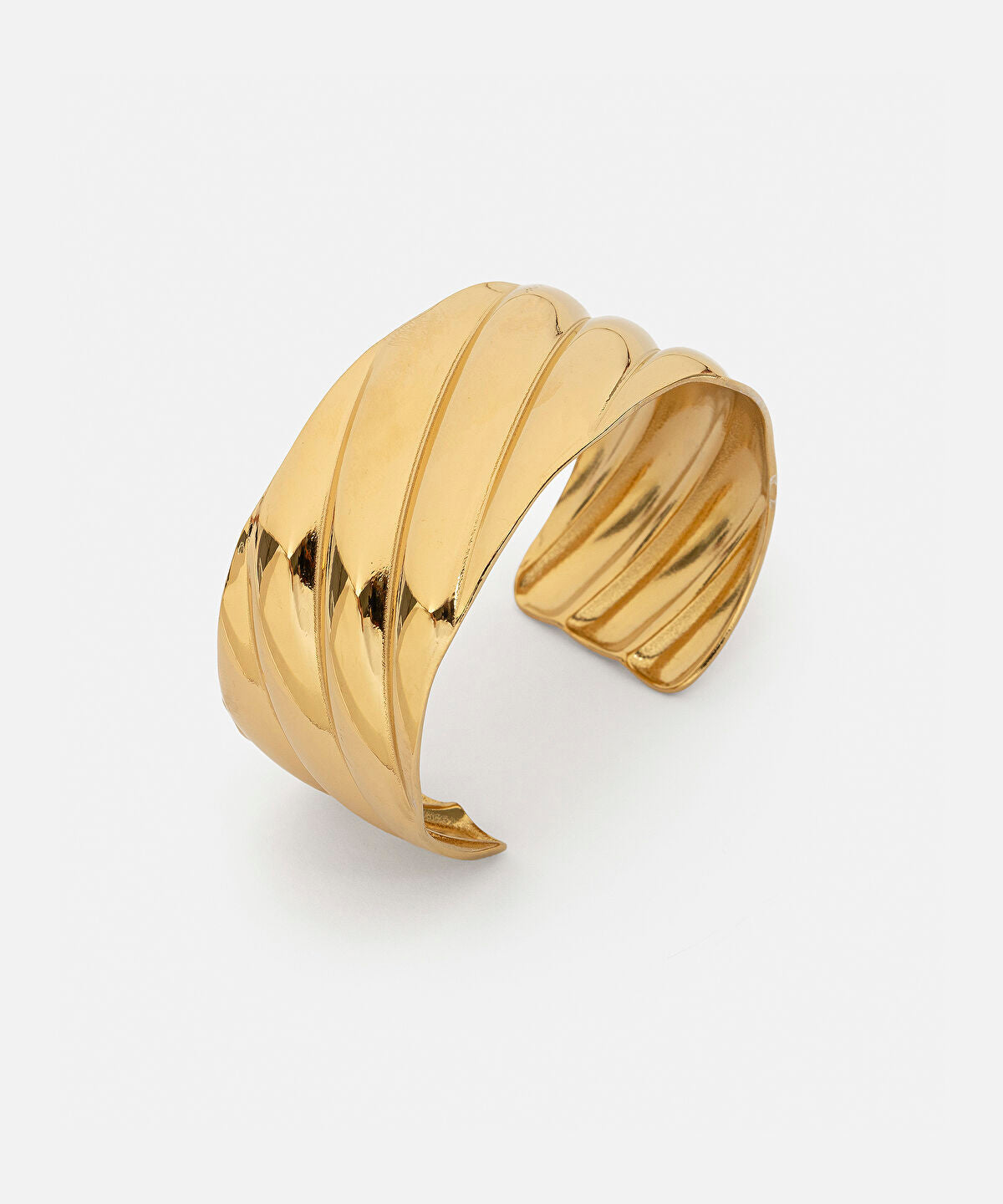 Zoomed Textured Stainless Steel Bracelet