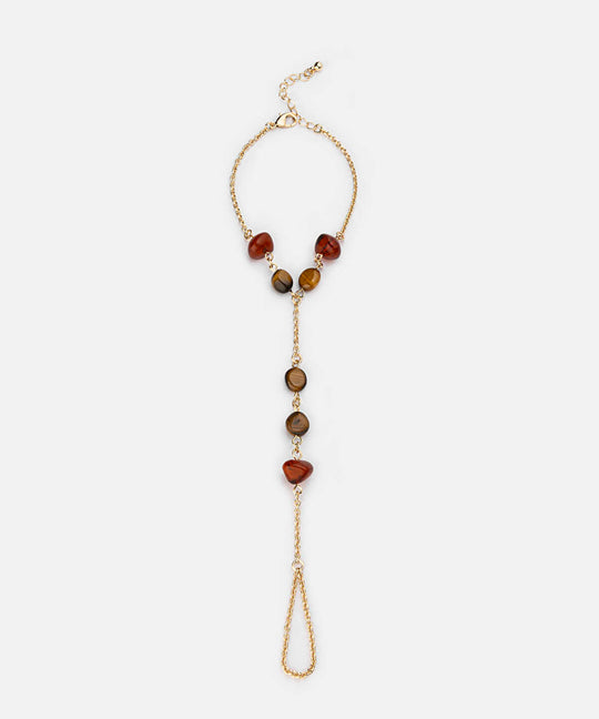 Beaded Hand Chain Bracelet