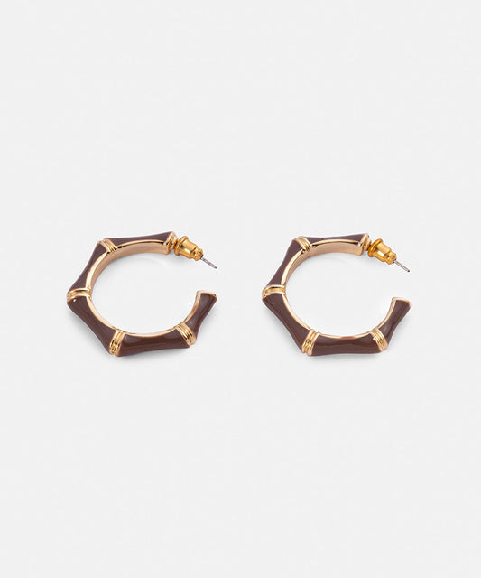 Enamel Hoop Earrings