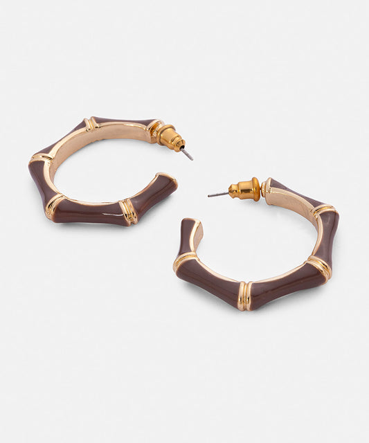 Enamel Hoop Earrings
