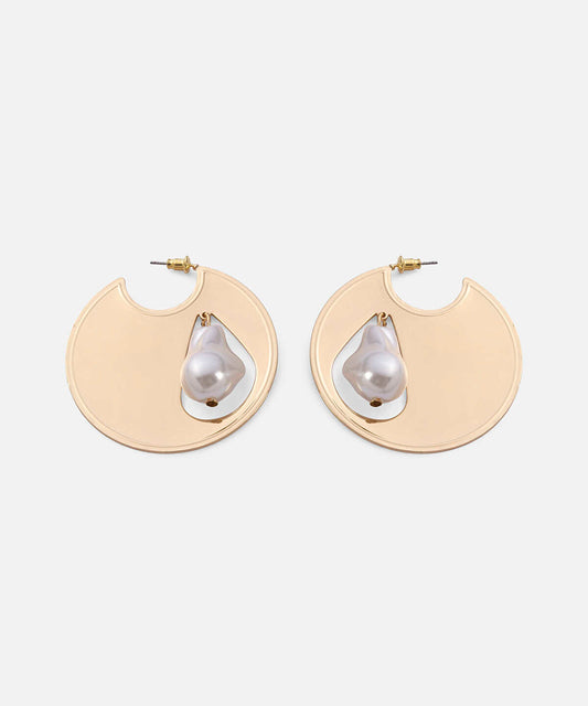 Faux Pearl Embellished Earrings
