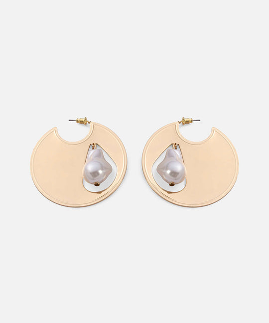 Faux Pearl Embellished Earrings