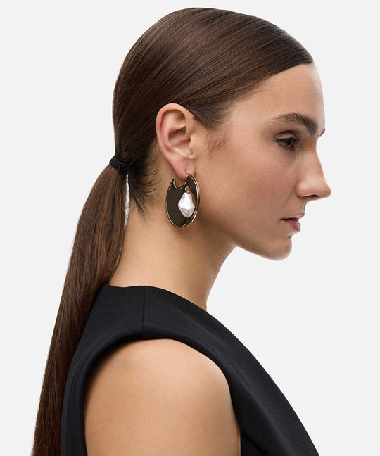 Faux Pearl Embellished Earrings