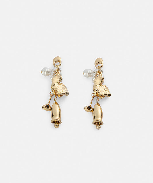 Faux Pearl Embellished Earrings Set