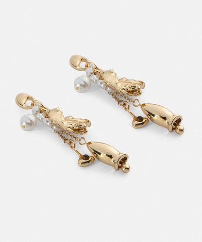 Faux Pearl Embellished Earrings Set