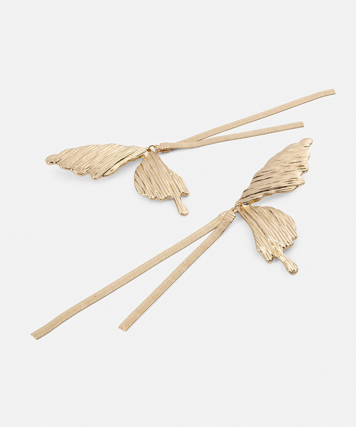 Zoomed Two-Tone Dangle Earrings