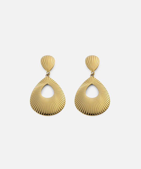 Textured Stainless Steel Earrings